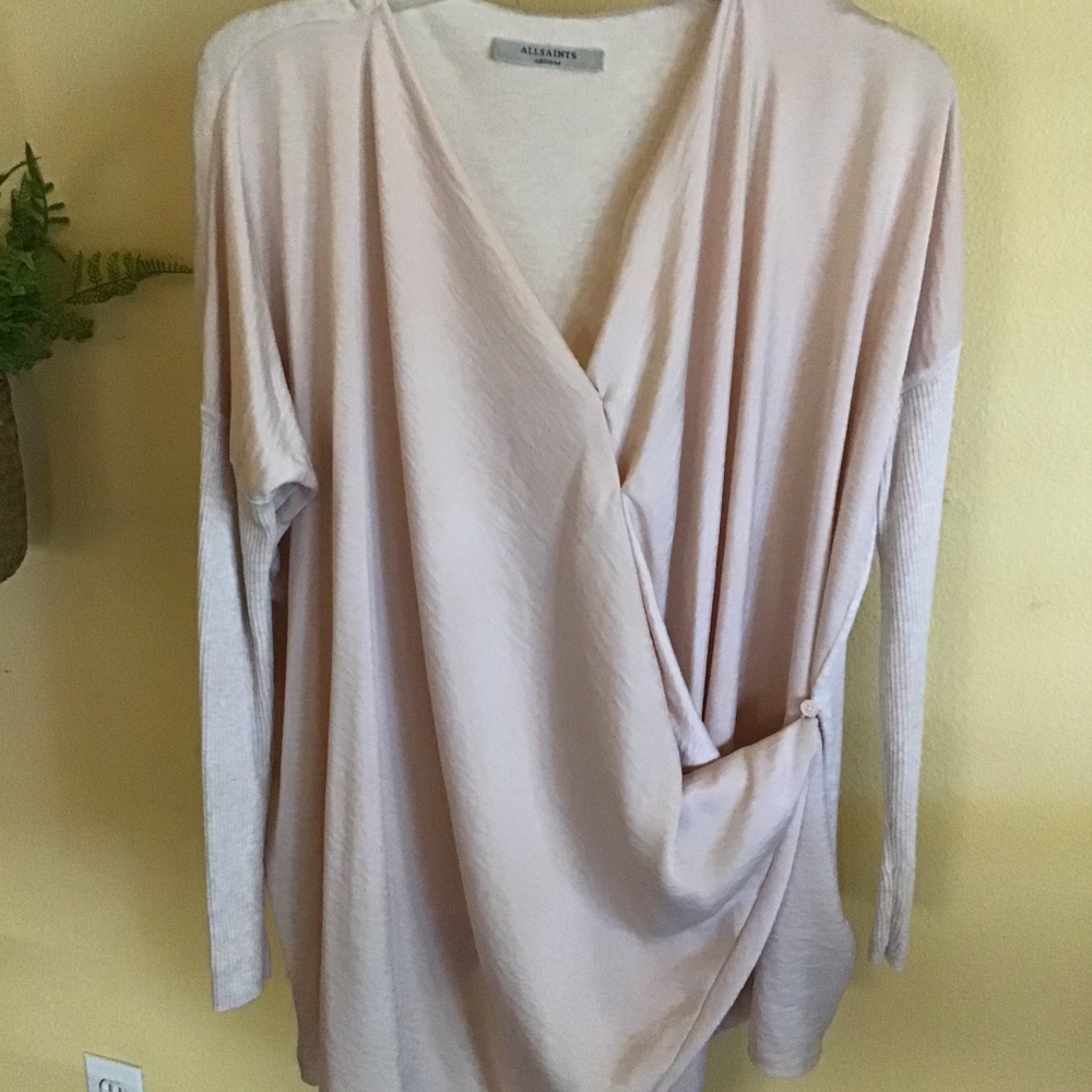 ALLSAINTS wrap sweater blouse